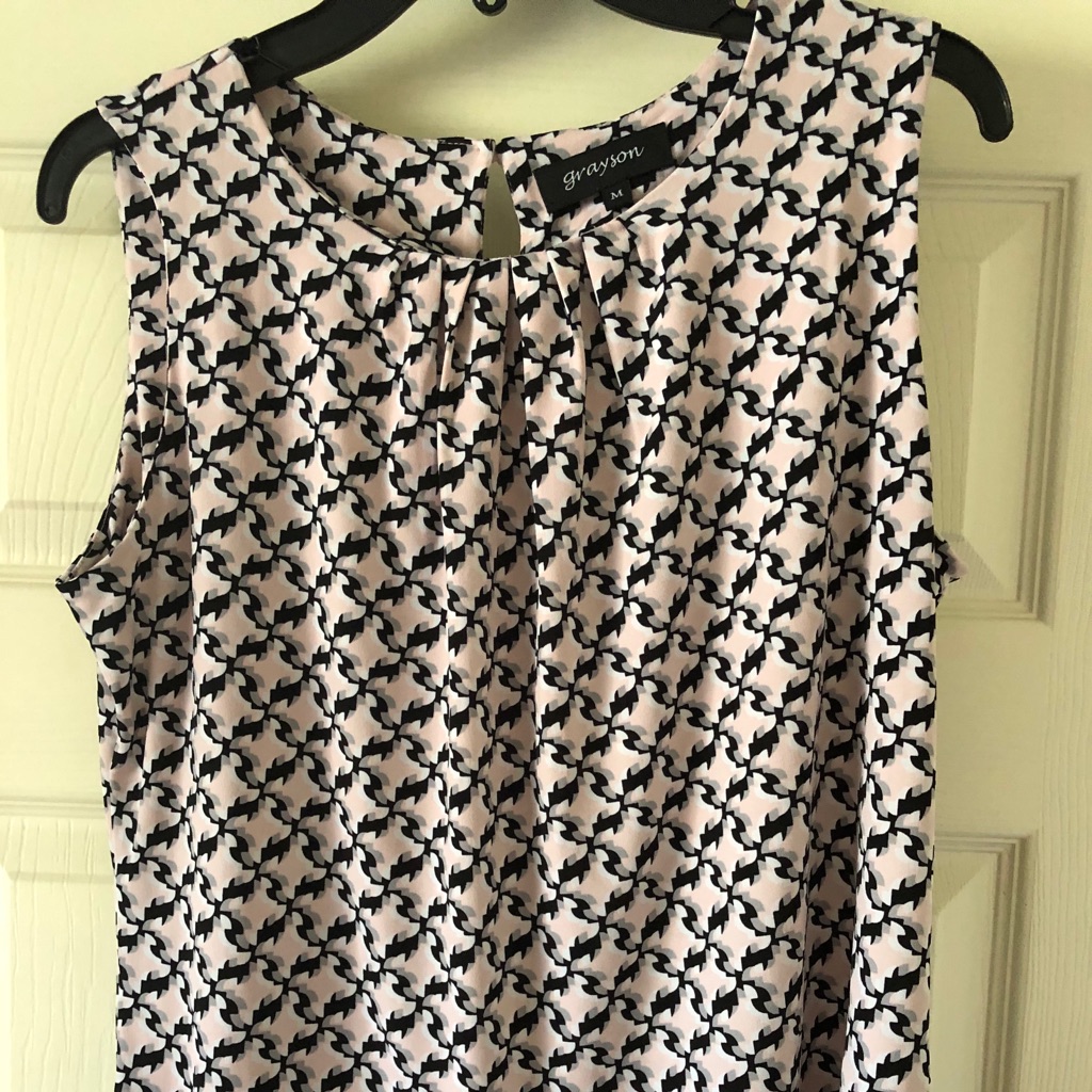 Sleeveless Pattern Shell.